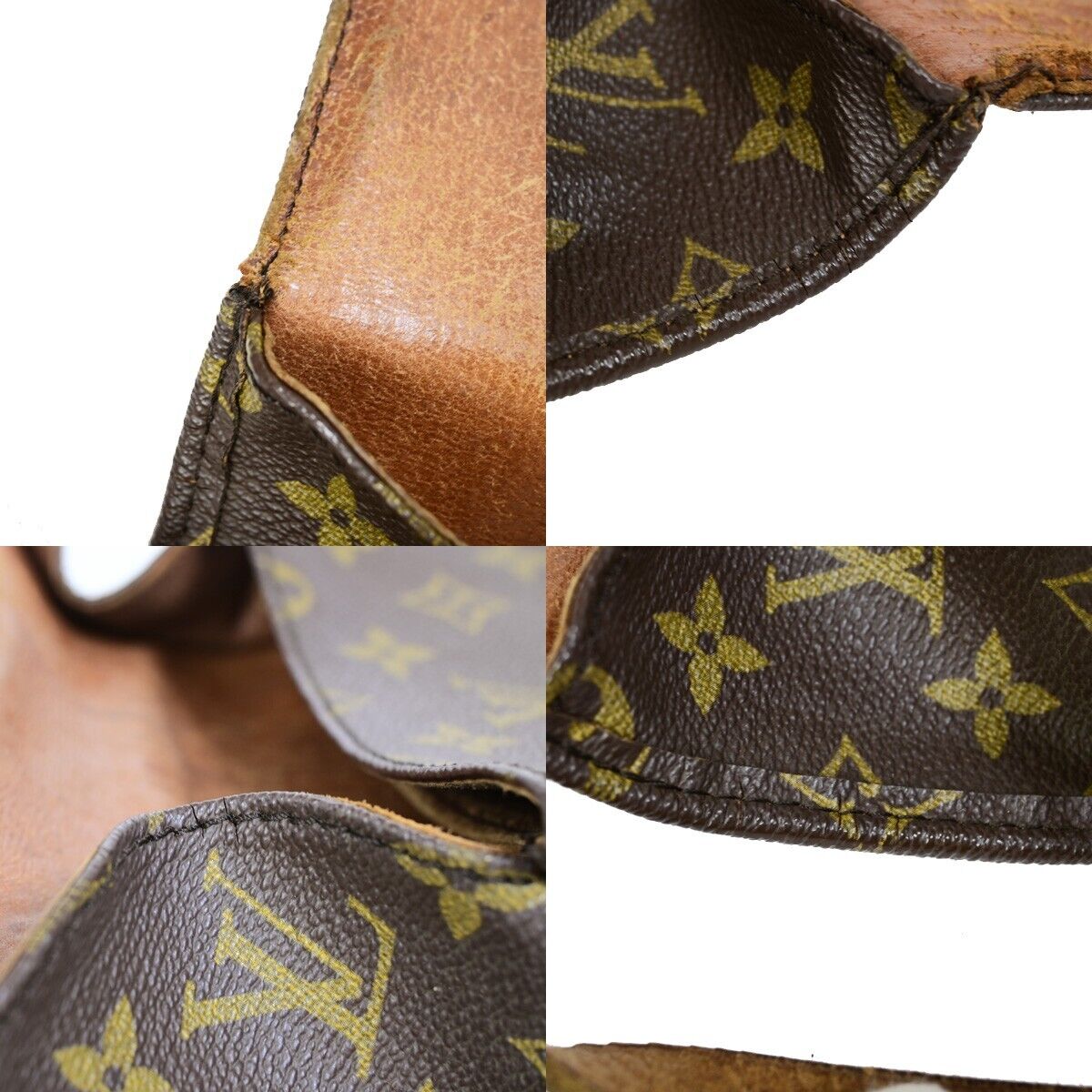 LOUIS VUITTON Cartouchiere MM Shoulder Bag Monogram Leather Brown M51253 67HC029
