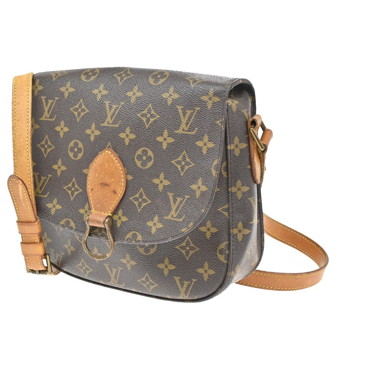 LOUIS VUITTON Saint Cloud GM Shoulder Bag Monogram Leather Brown M51242 33CA335