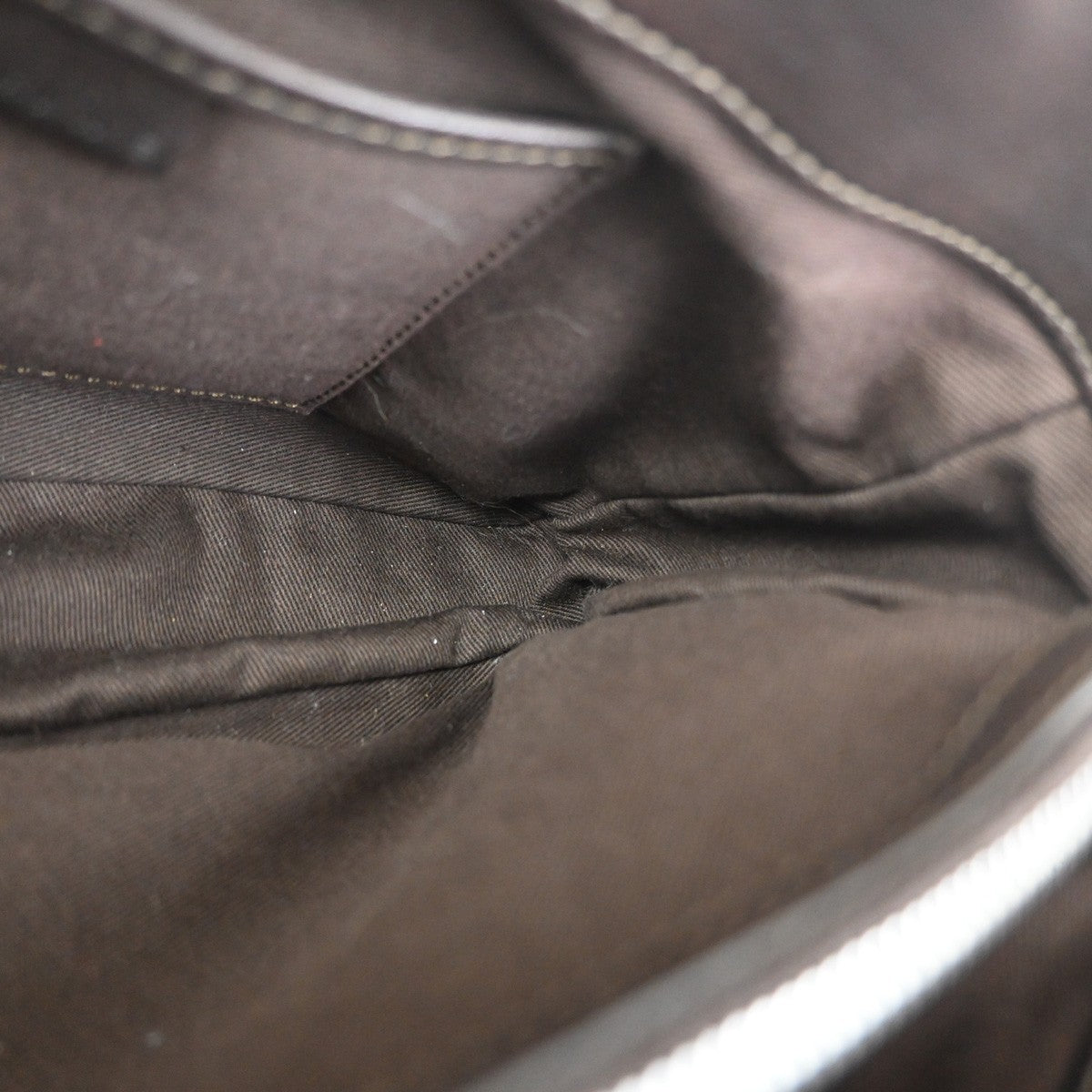 CELINE Logo Boogie Stitch Detail Hand Tote Bag Leather Brown GHW Italy 35ZA347