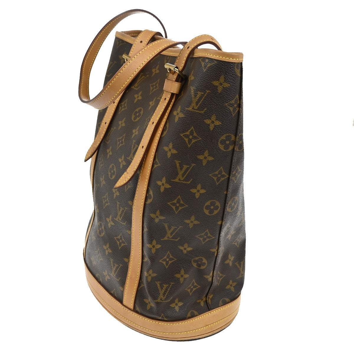 LOUIS VUITTON BUCKET GM Shoulder Tote Bag Monogram Leather Brown M42236 36TA304