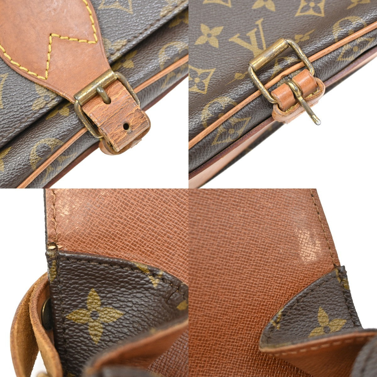 LOUIS VUITTON Cartouchiere MM Shoulder Bag Monogram Leather Brown M51253 62DA127