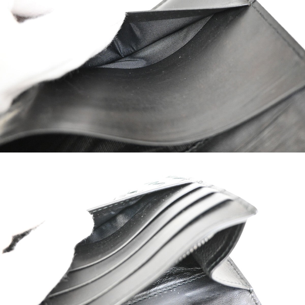 BOTTEGA VENETA Logo Intrecciato Bifold Long Wallet Leather Black Italy 69EE267