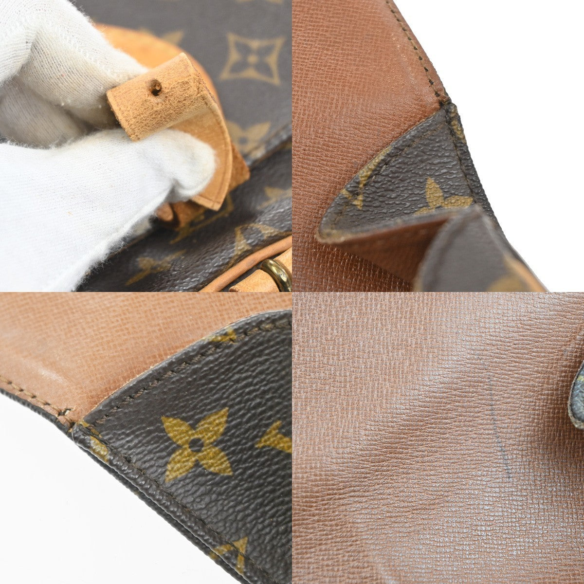 LOUIS VUITTON Cartouchiere MM Shoulder Bag Monogram Leather Brown M51253 85CA683