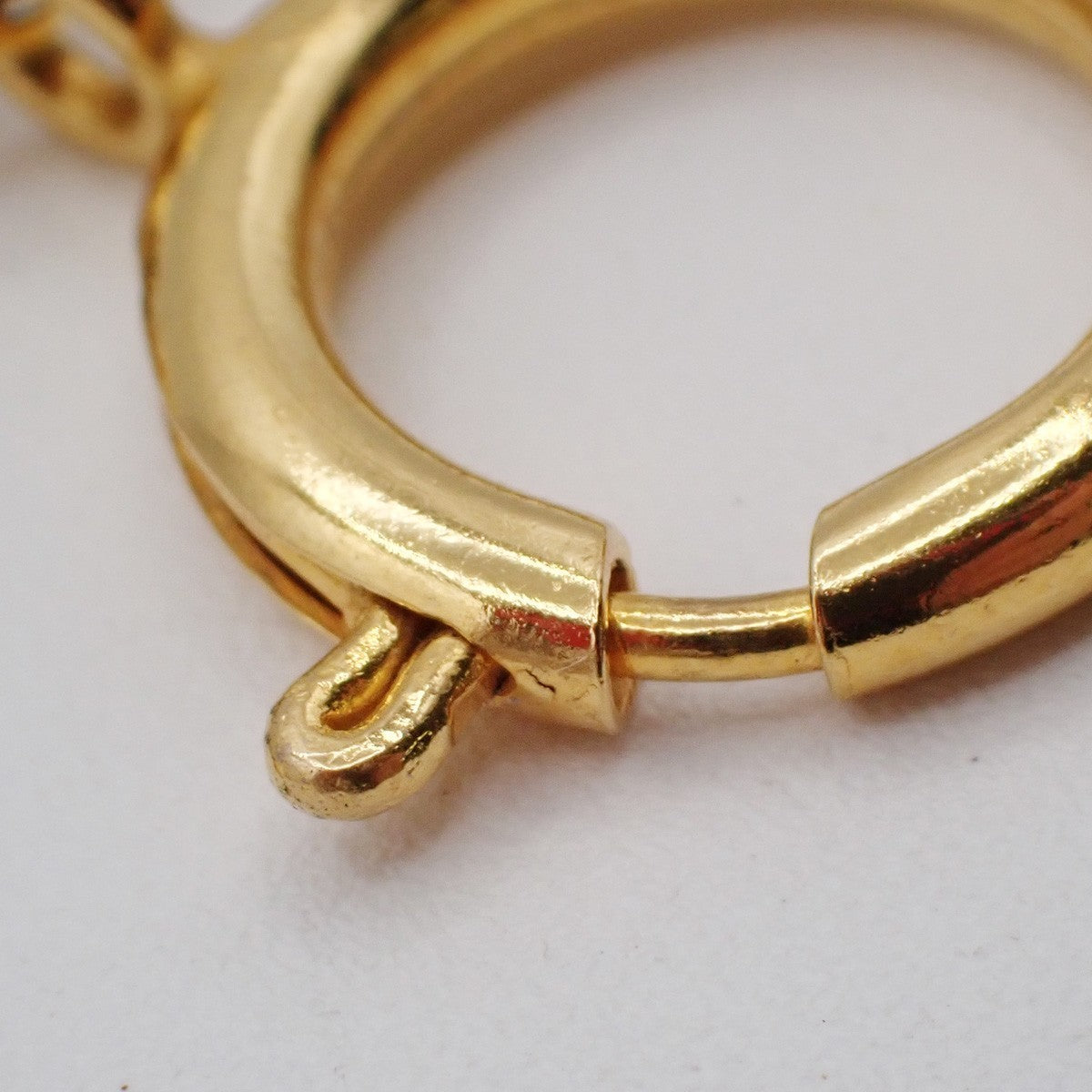CHANEL Logo Mademoiselle Chain Bracelet Bangle Charm GHW France 50RL802