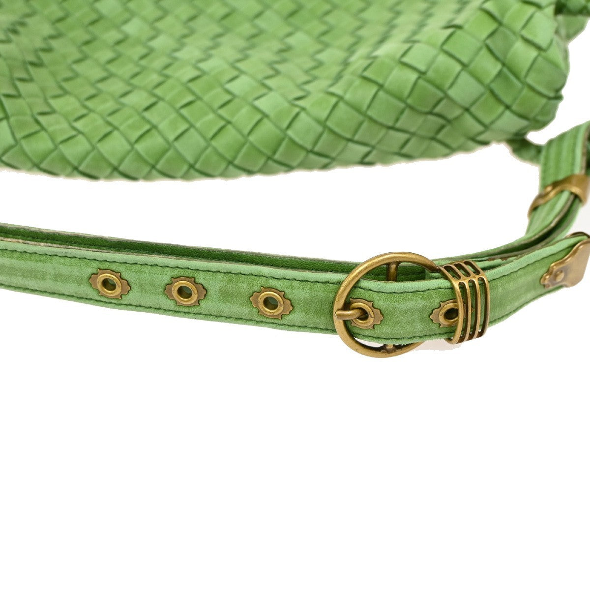 BOTTEGA VENETA Logo Nappa Intrecciato Shoulder Bag Leather Green Italy 11RL624