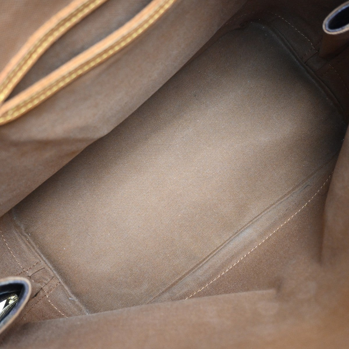 LOUIS VUITTON LV Logo Alma Hand Bag Monogram Leather Brown France M51130 88MA581