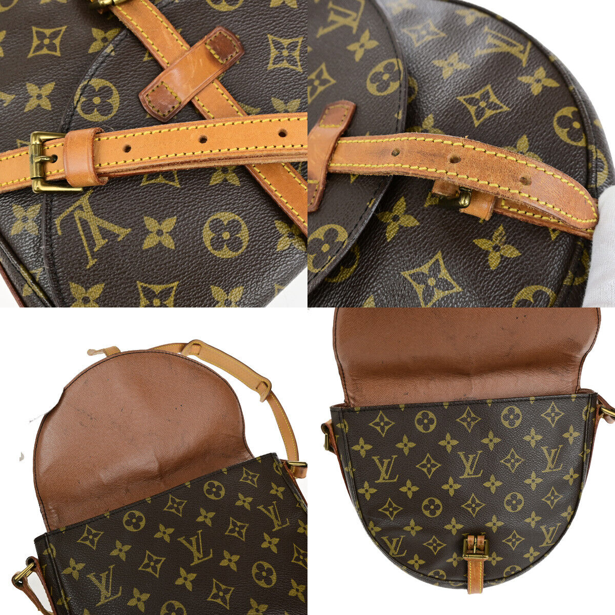LOUIS VUITTONI Chantilly MM Shoulder Bag Monogram Leather Brown M51233 33YG805
