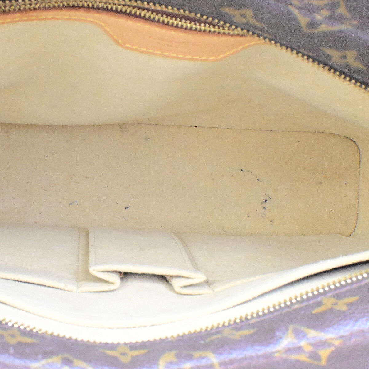 LOUIS VUITTON Logo Luco Shoulder Tote Bag Monogram Leather Brown M51155 62SJ549