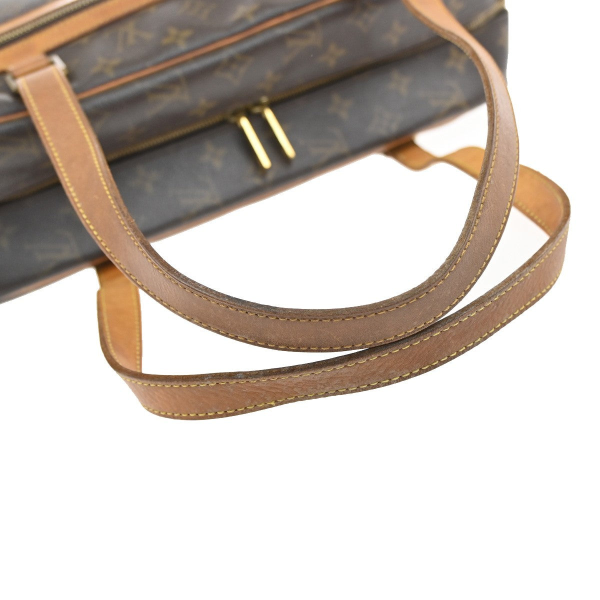 LOUIS VUITTON LV Logo Cite GM Shoulder Bag Monogram Leather Brown M51181 87KB424