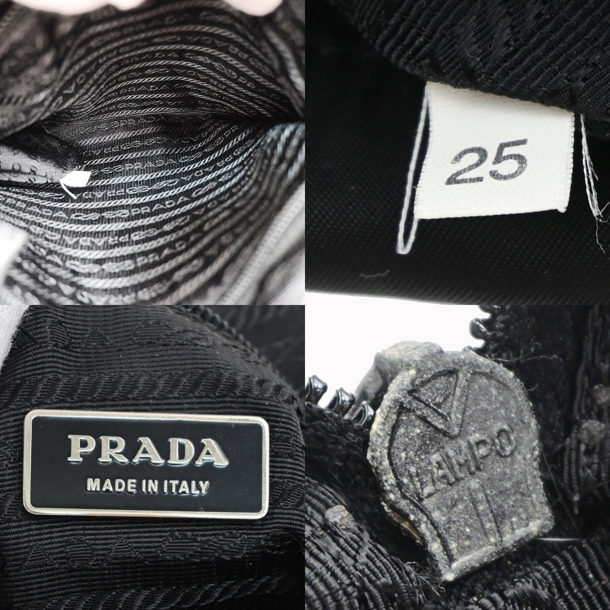 PRADA Tessuto Messenger Shoulder Bag Nylon Canvas Leather BK SHW Italy 30MA717