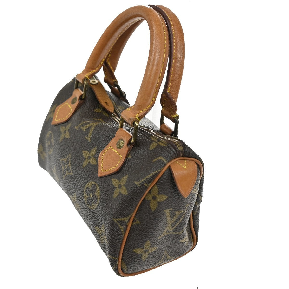 LOUIS VUITTON Mini Speedy 2Way Hand Bag Monogram Leather Brown M41534 26TA320