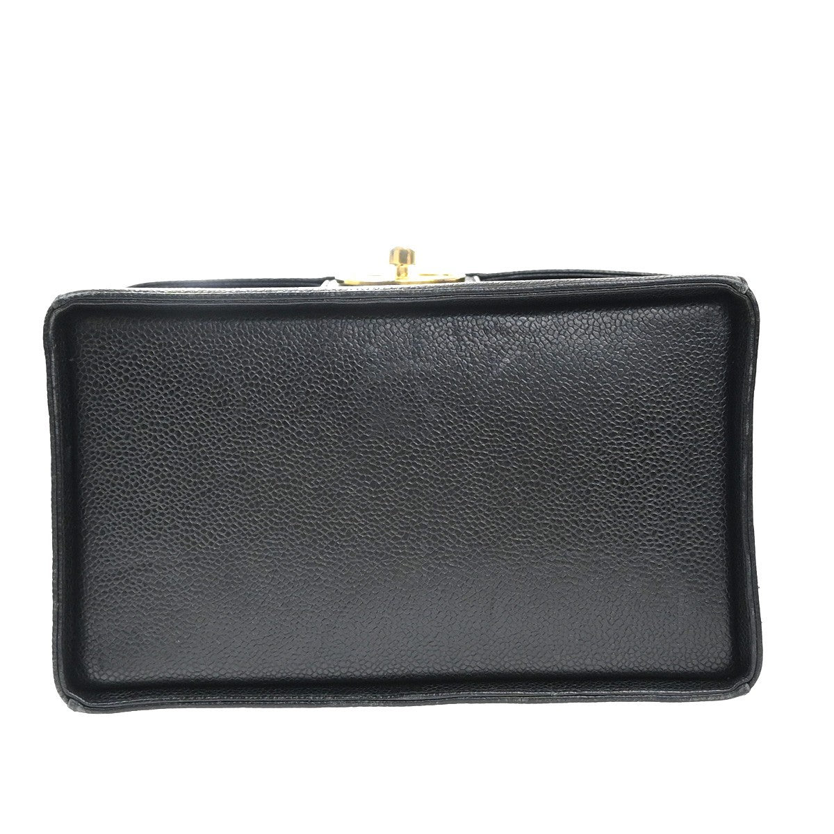 CHANEL 2Way Vanity Shoulder Hand Bag Calfskin Leather Black Vintage 648RP031