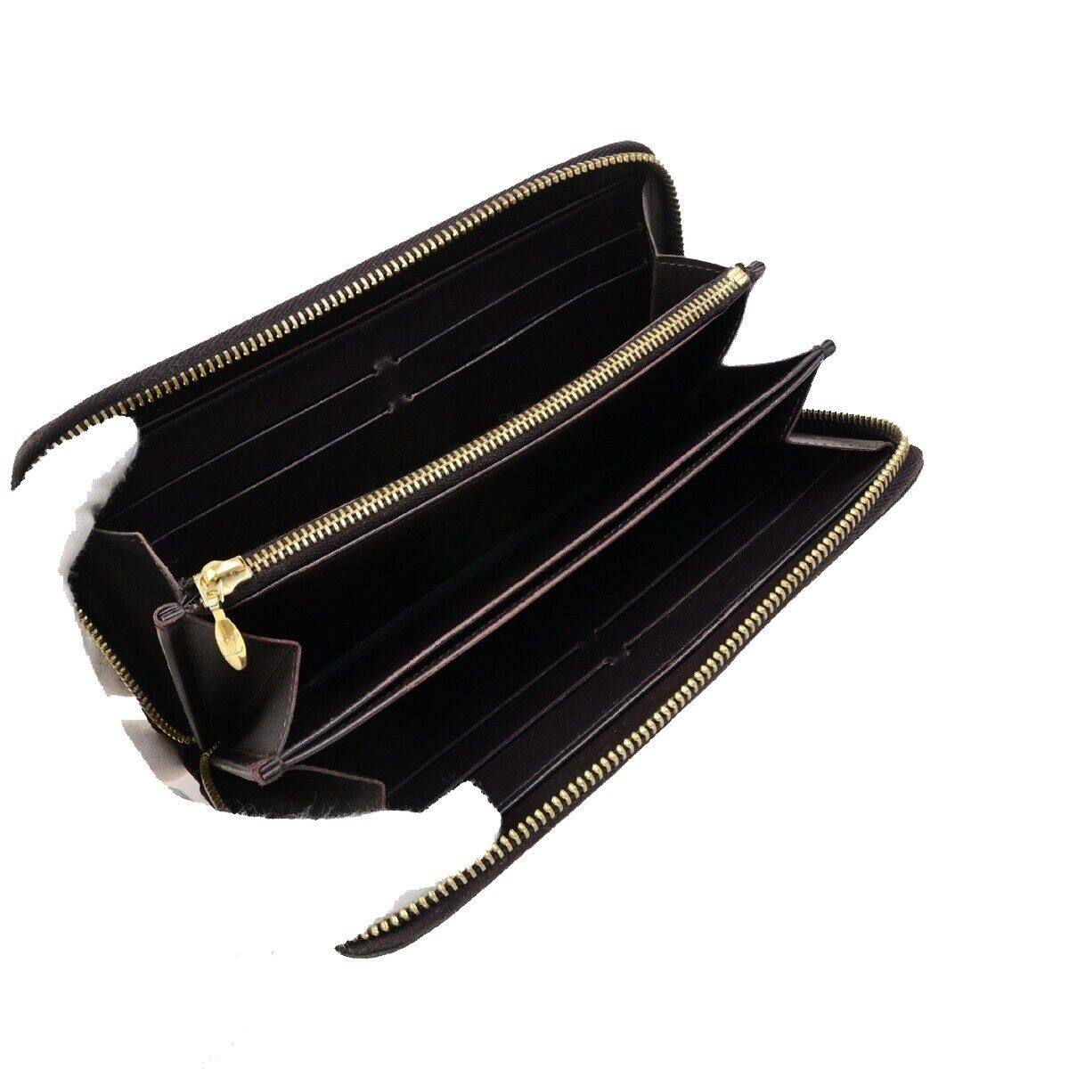 LOUIS VUITTON Zippy Long Wallet Monogram Vernis Leather Brown M91458 02ED385