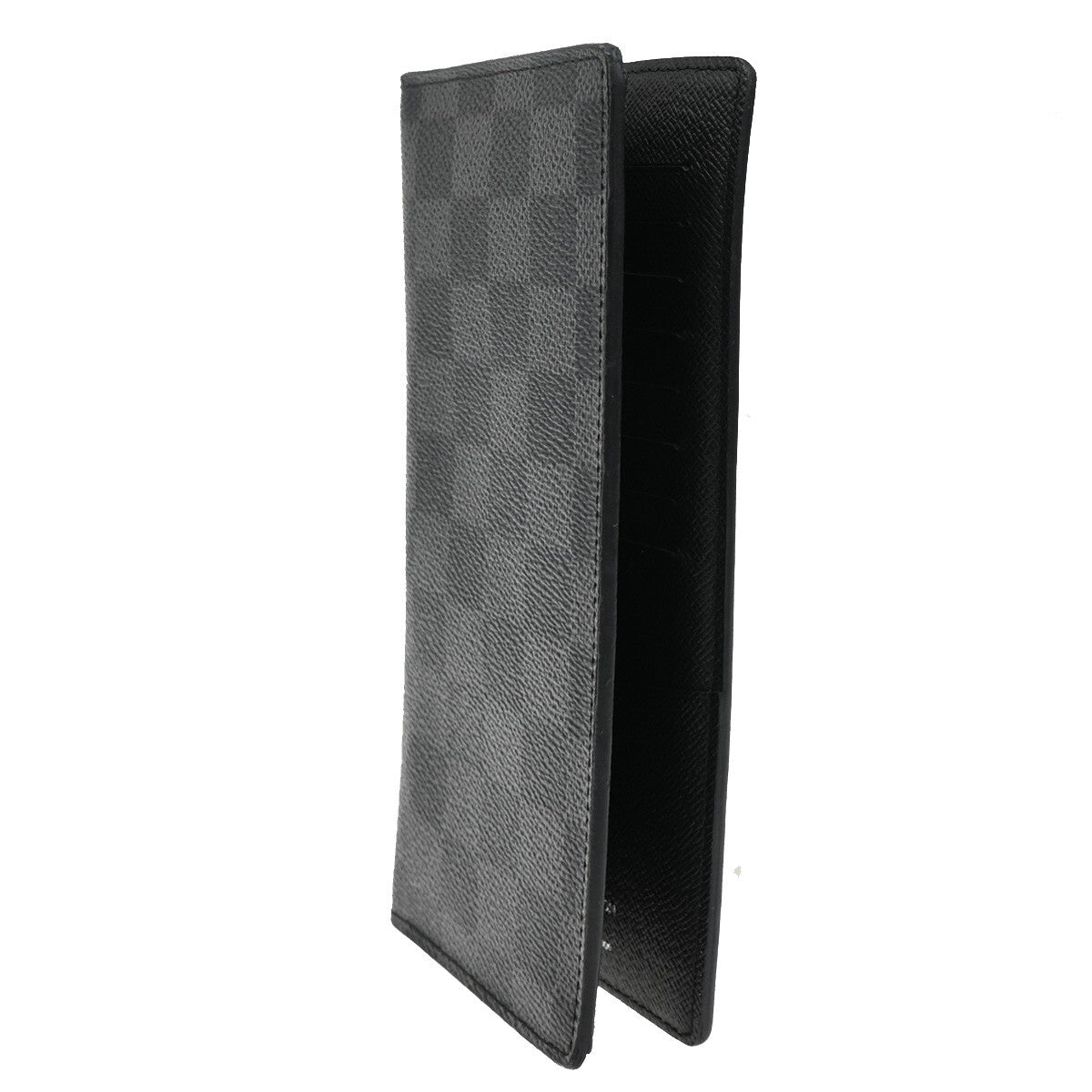 LOUIS VUITTON Brazza Long Bifold Wallet Damier Graphite Black N62665 35YH229