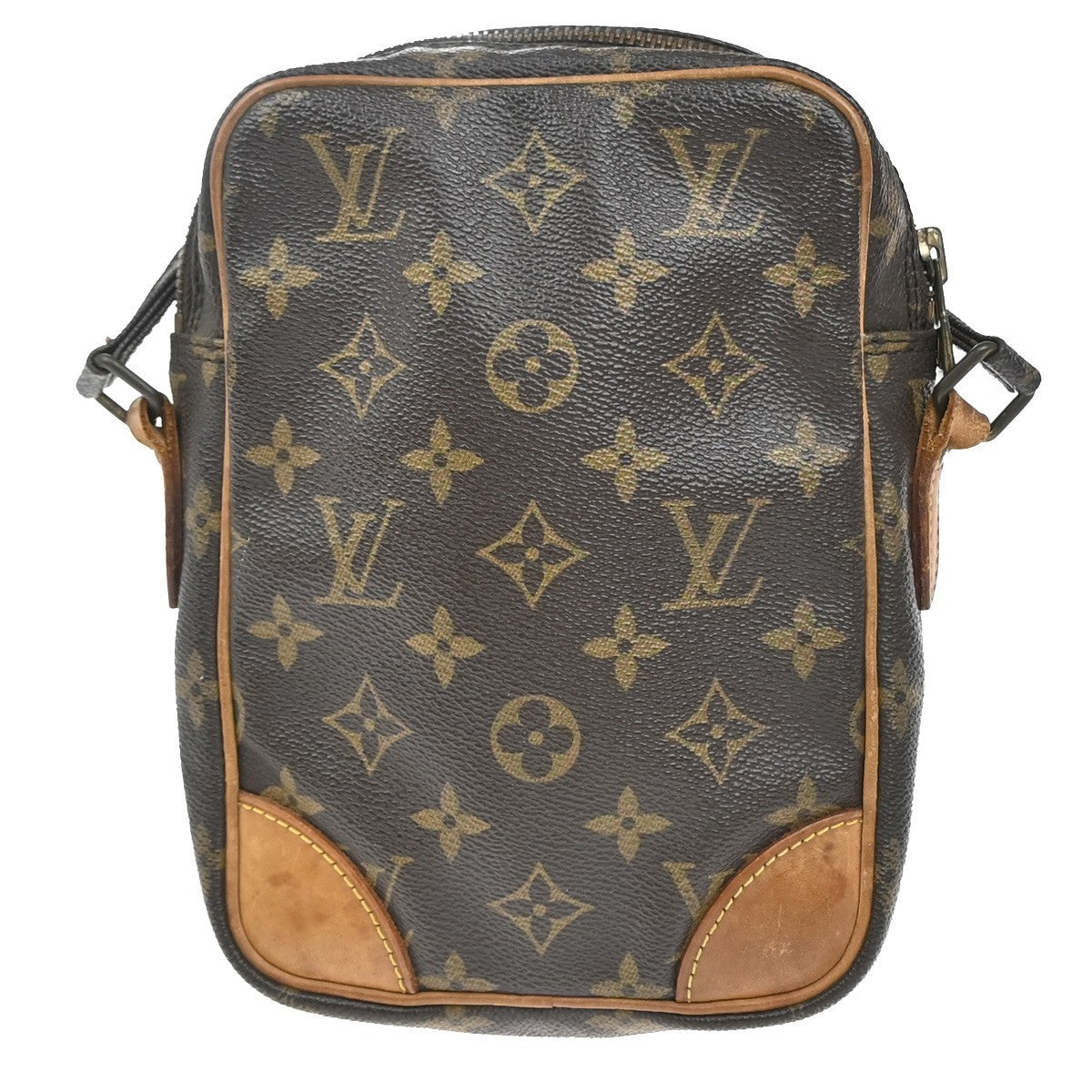LOUIS VUITTON Danube Shoulder Bag Monogram Leather Brown France M45266 31KP356
