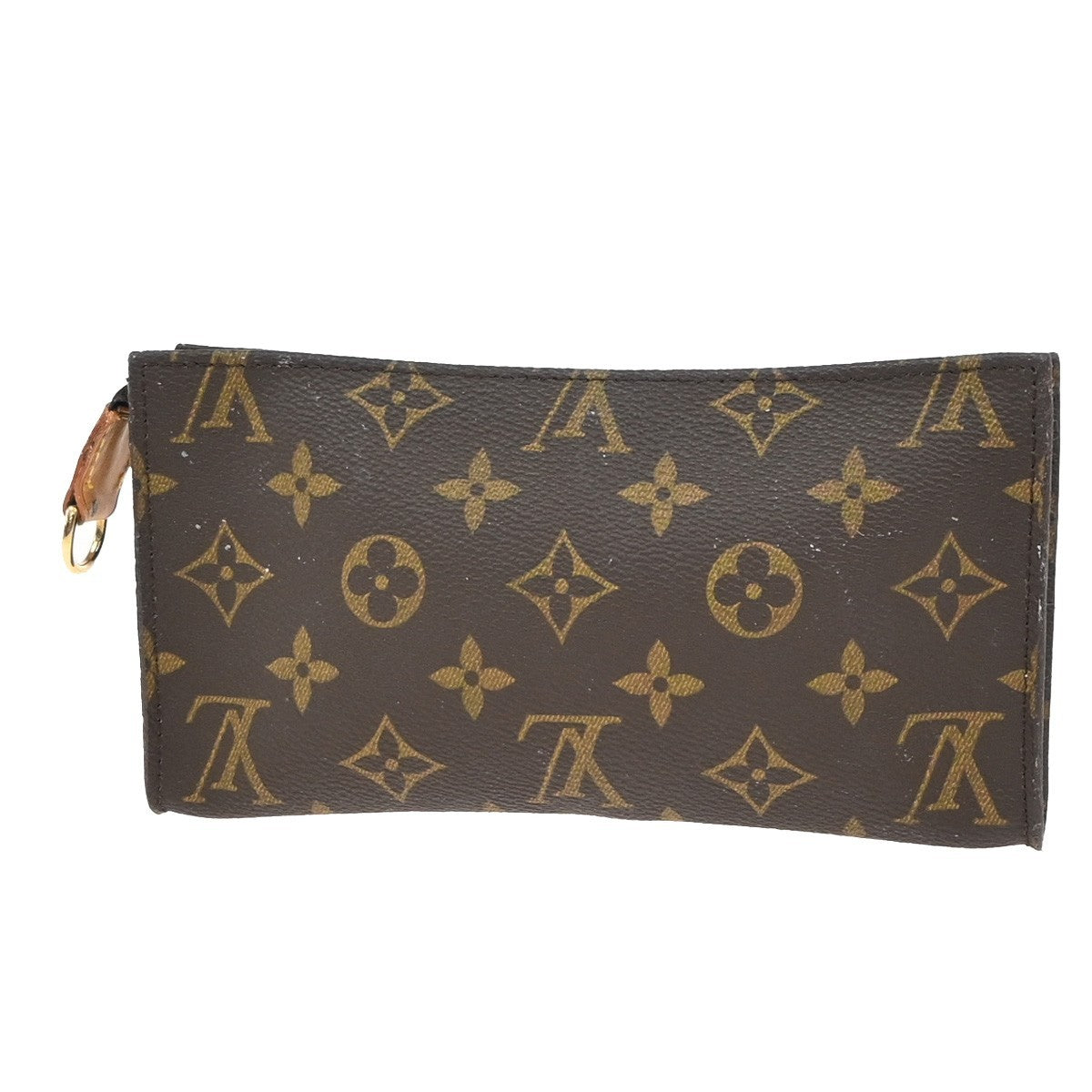LOUIS VUITTON Logo BUCKET GM Pouch Clutch Bag Monogram Leather BN France 66KC743