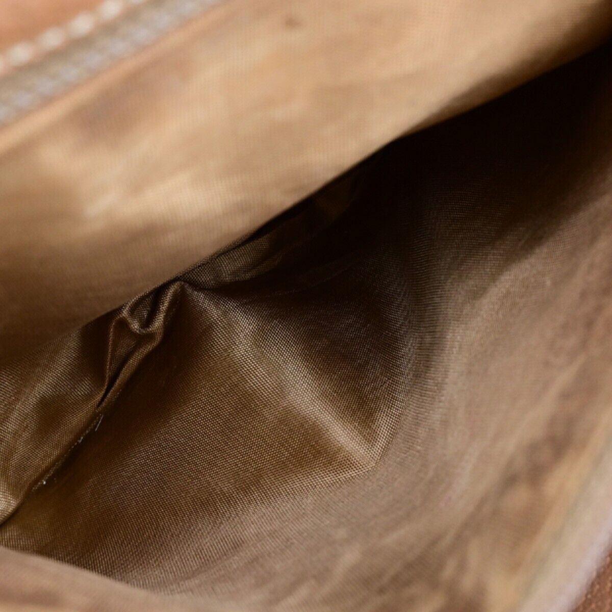 CELINE Logo Macadam Pattern Shoulder Bag PVC Leather Brown GHW Italy 69ED034