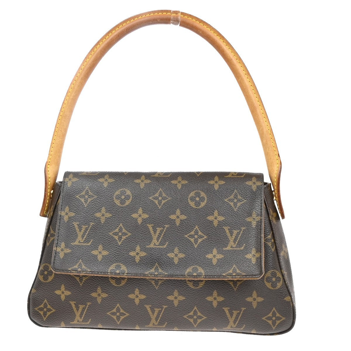 LOUIS VUITTON Mini Looping Hand Bag Monogram Leather Brown M51147 16EF990