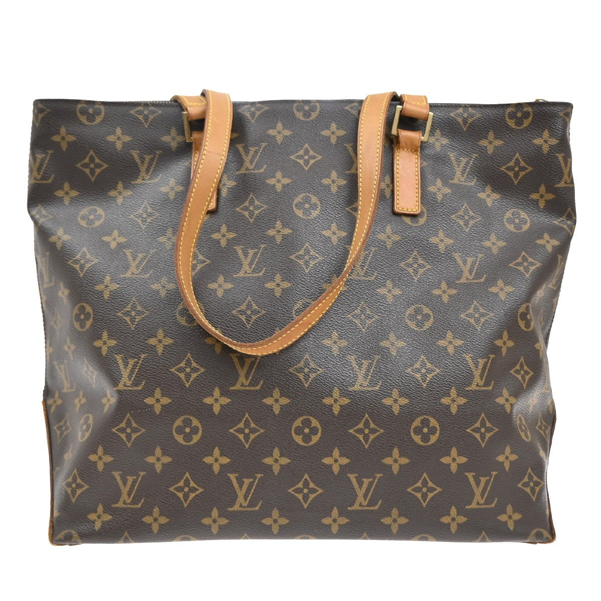 LOUIS VUITTON Cabas Mezzo Shoulder Bag Monogram Leather Brown M51151 83CA098