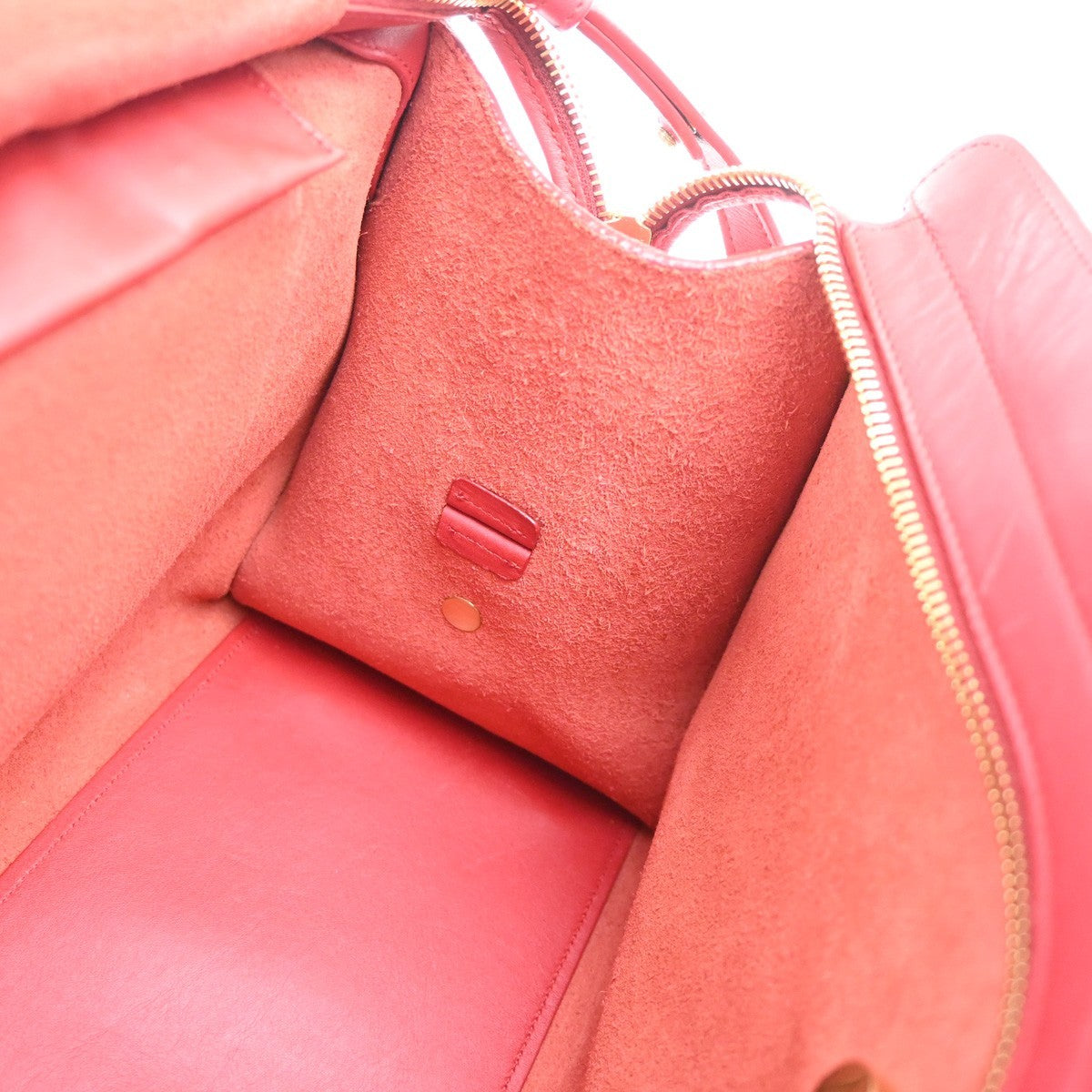 SAINT LAURENT Petit Cabas Y Line 2way Shoulder Hand Bag Leather RD Italy 76KC999