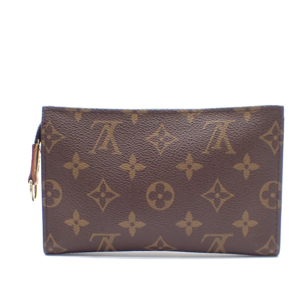 LOUIS VUITTON Logo BUCKET PM Pouch Bag Monogram Leather Brown France 60KB736