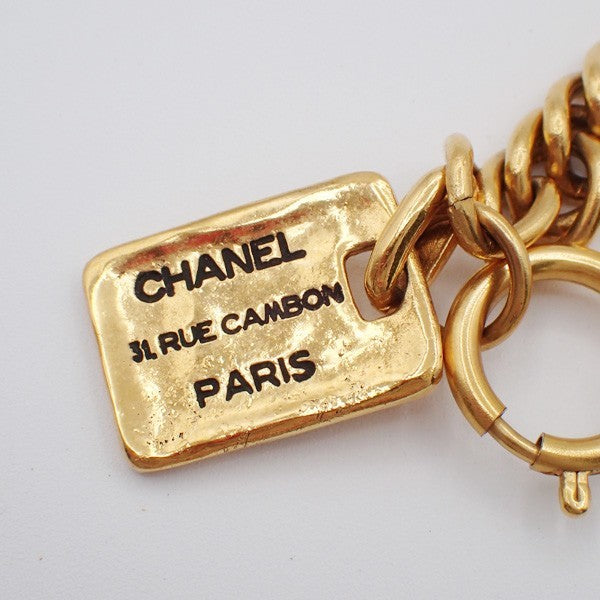 CHANEL Logo 31 Rue Cambon Chain Bracelet Bangle Charm GHW France 70RL874