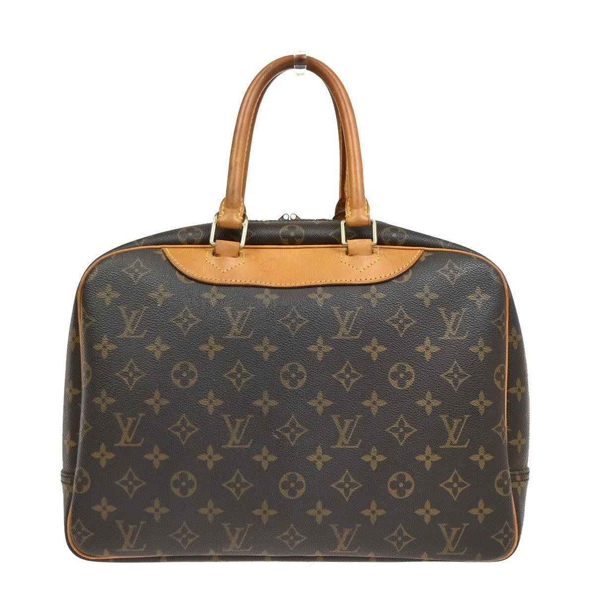 LOUIS VUITTON LV Logo Deauville Hand Bag Monogram Leather Brown M47270 83PA017