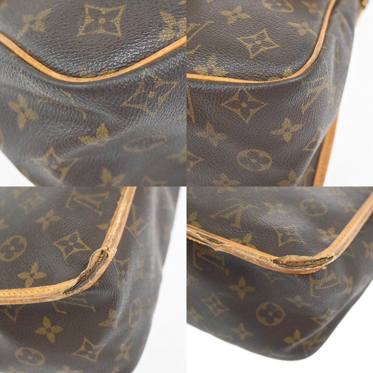 LOUIS VUITTON Gibeciere GM Shoulder Bag Monogram Leather Brown M42249 68YJ063