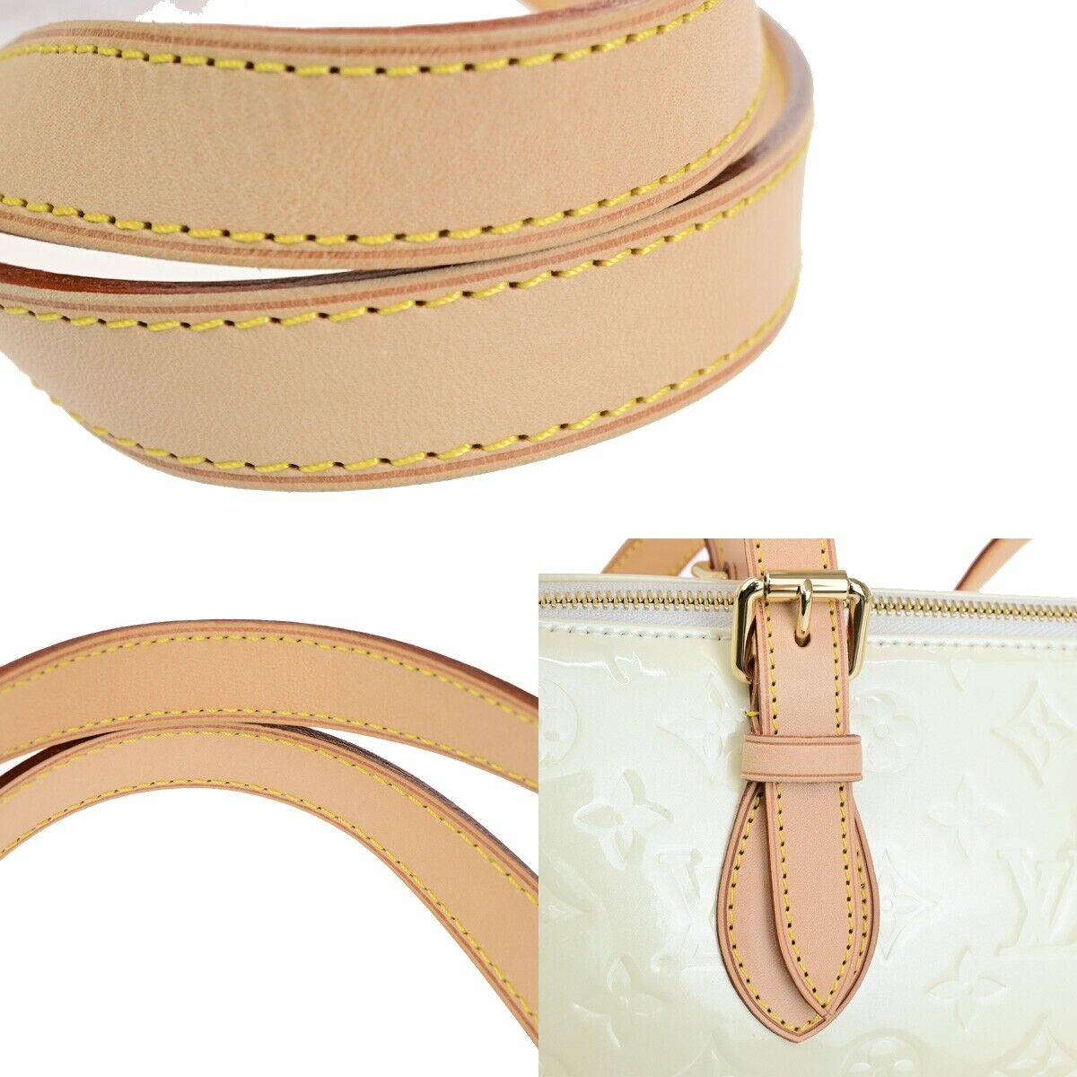 LOUIS VUITTON Rosewood Hand Bag Monogram Vernis Leather Perle M93508 86SJ618