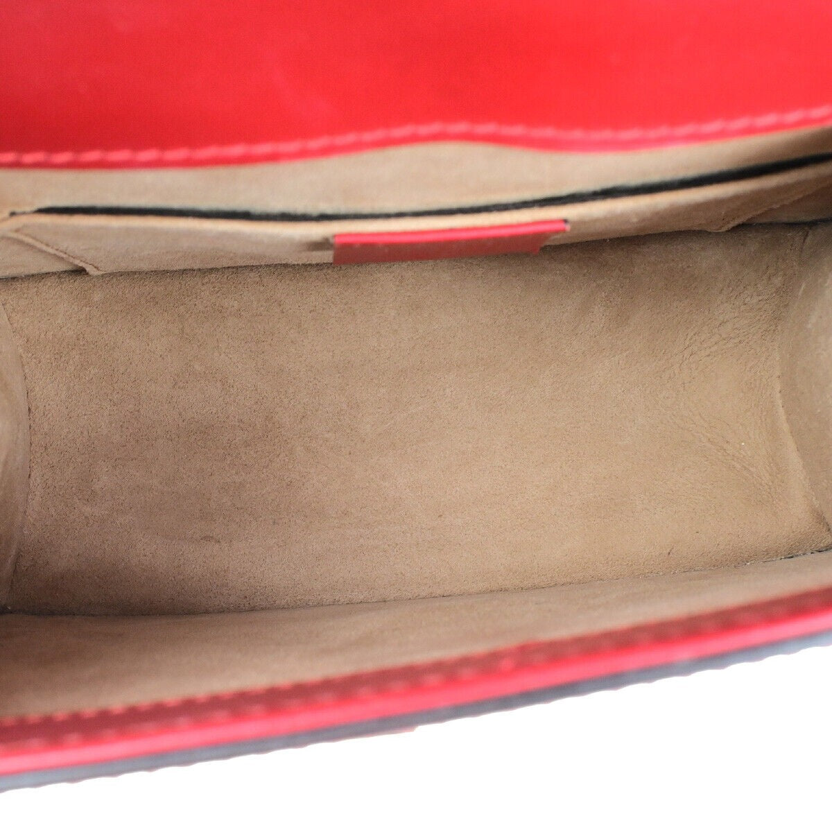 GUCCI Logo Mini Sylvie Sherry 2Way Shoulder Hand Bag Leather Red GHW 53RK113