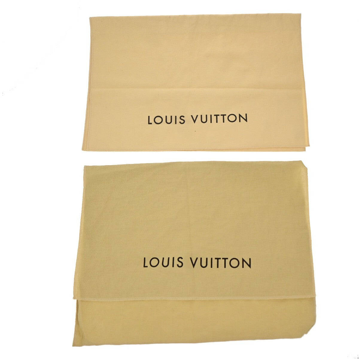 LOUIS VUITTON Logo 10 Set Dust Bag Drawstring Canvas Cotton Beige Brown 09EE127