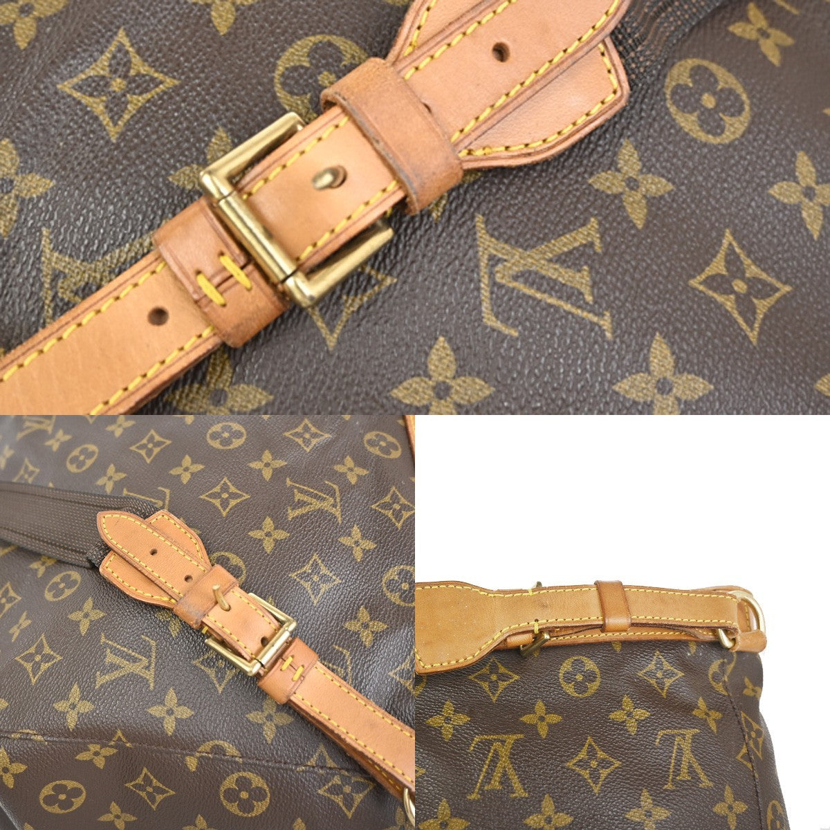 LOUIS VUITTON Montsouris GM Backpack Bag Monogram Leather Brown M51135 96KC794