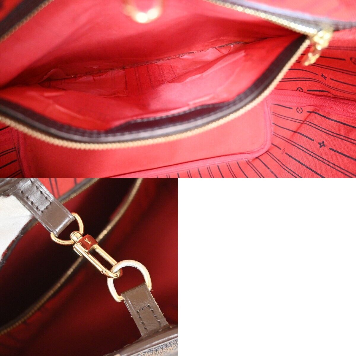 LOUIS VUITTON Neverfull MM Shoulder Bag Damier Ebene Leather BN N51105 23FA323