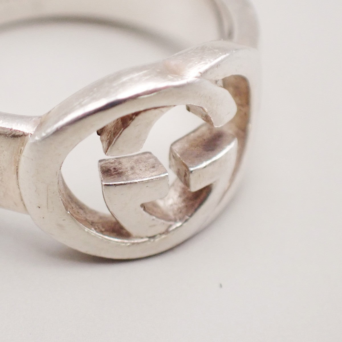 GUCCI GG Logo  Ring Silver 925 Italy Size JP 11 US 6 01TA472