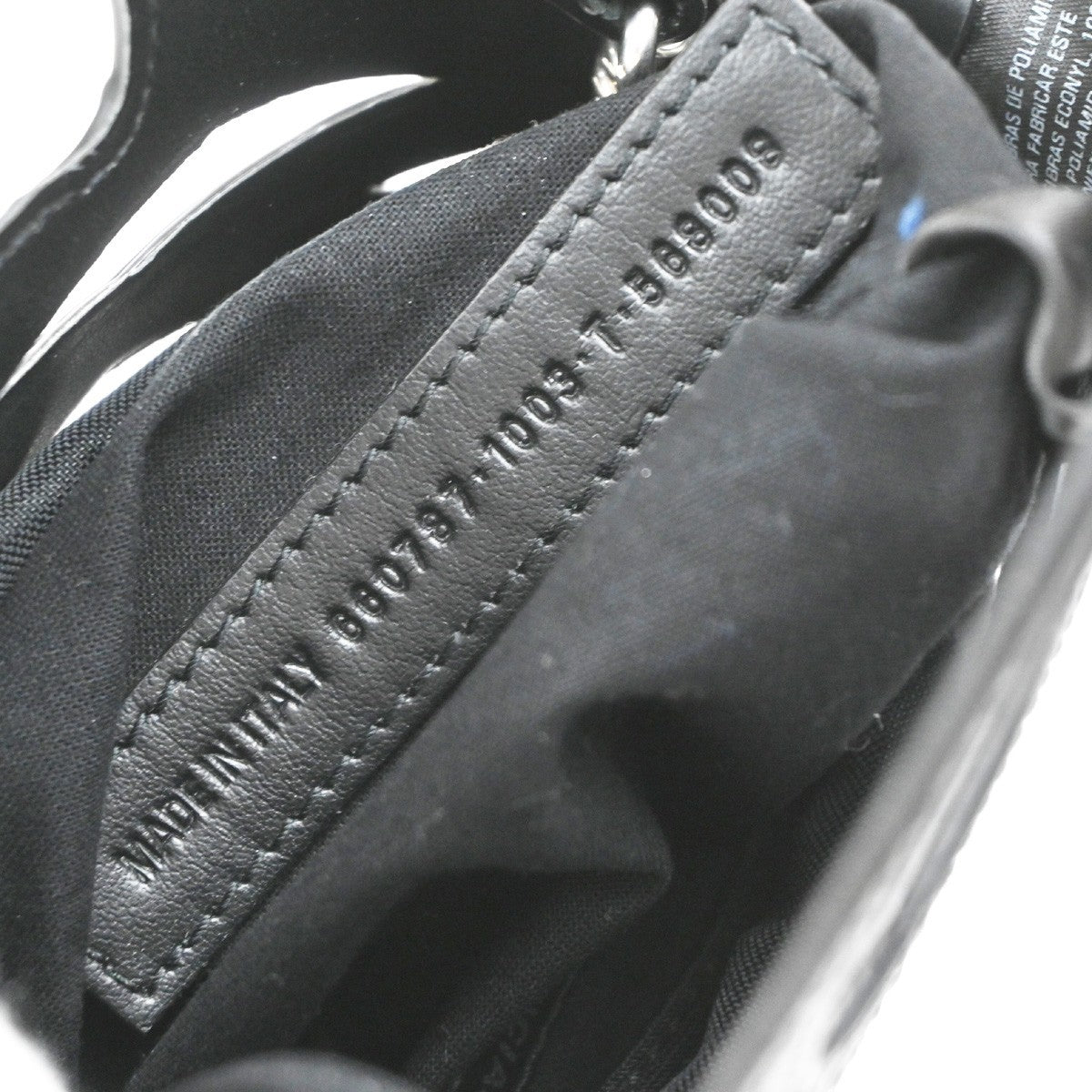 BALENCIAGA Logo Shoulder Bag Phone Case Leather Black SHW Italy 16RQ045