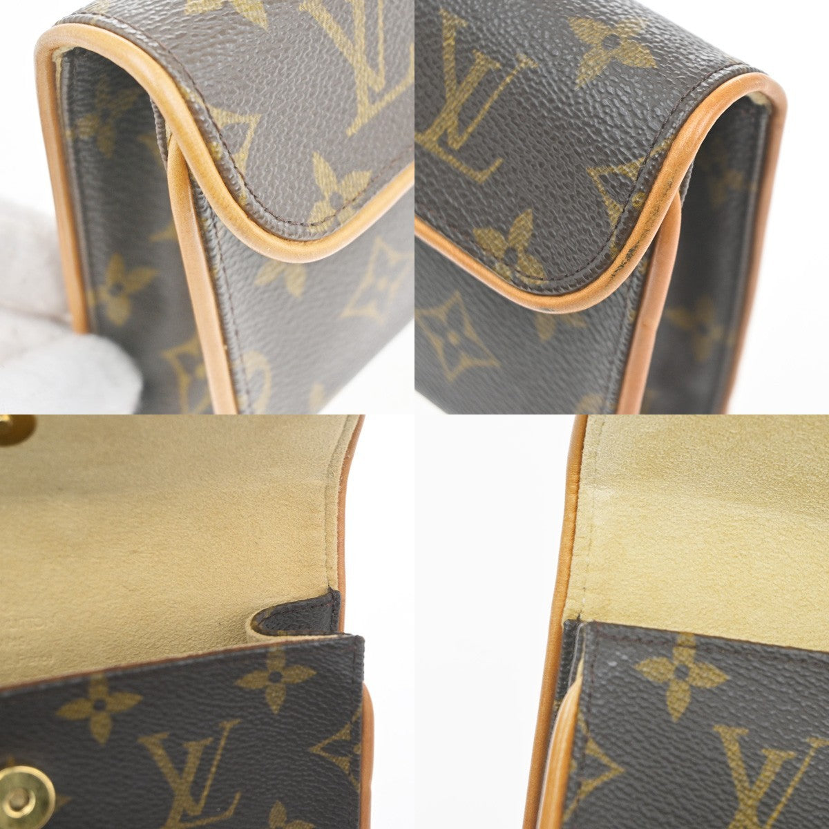 LOUIS VUITTON Pochette Florentine Bum Bag Monogram Leather Brown M51855 76CA737