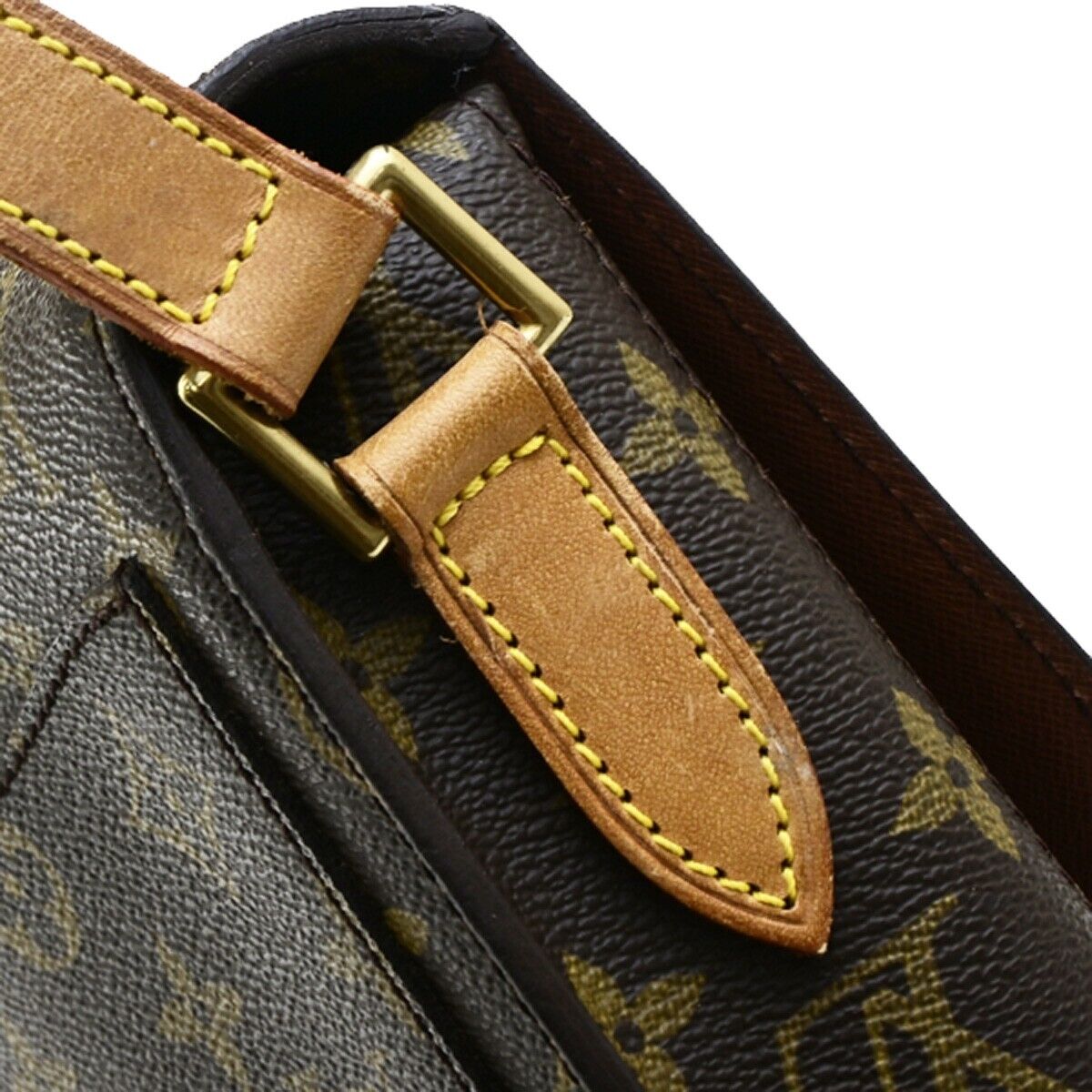 LOUIS VUITTON Saint Cloud GM Shoulder Bag Monogram Leather Brown M51242 70ED490