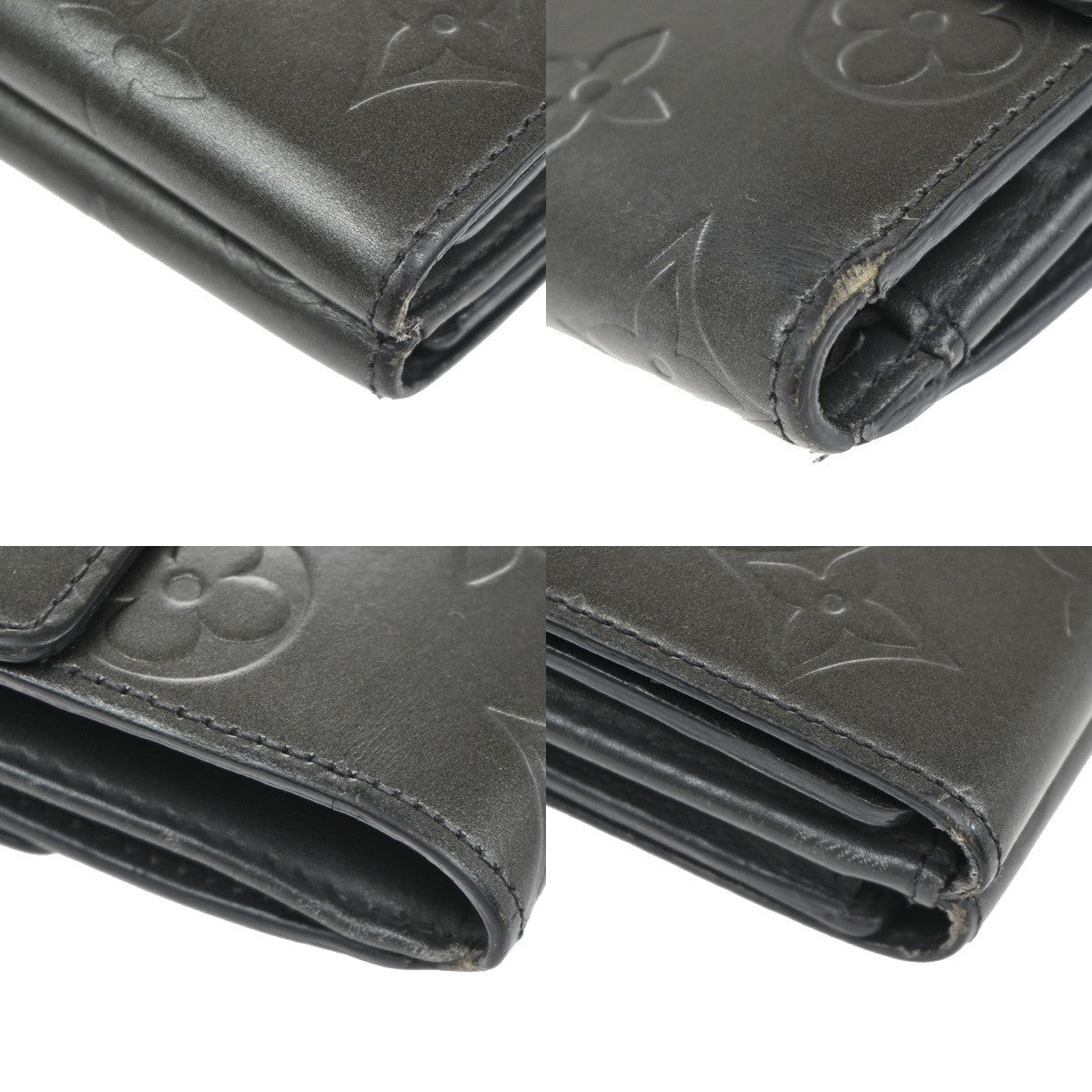 LOUIS VUITTON Porte Monnaie Billets Wallet Monogram Mat Gray M65112 63CA468