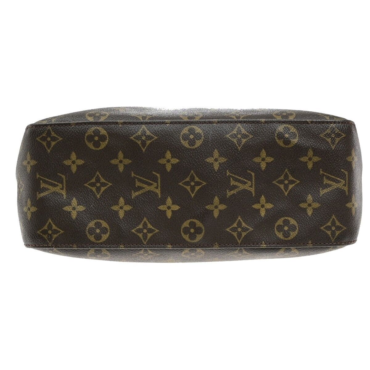 LOUIS VUITTON Logo Looping GM Shoulder Bag Monogram Leather Brown M51145 01ED693