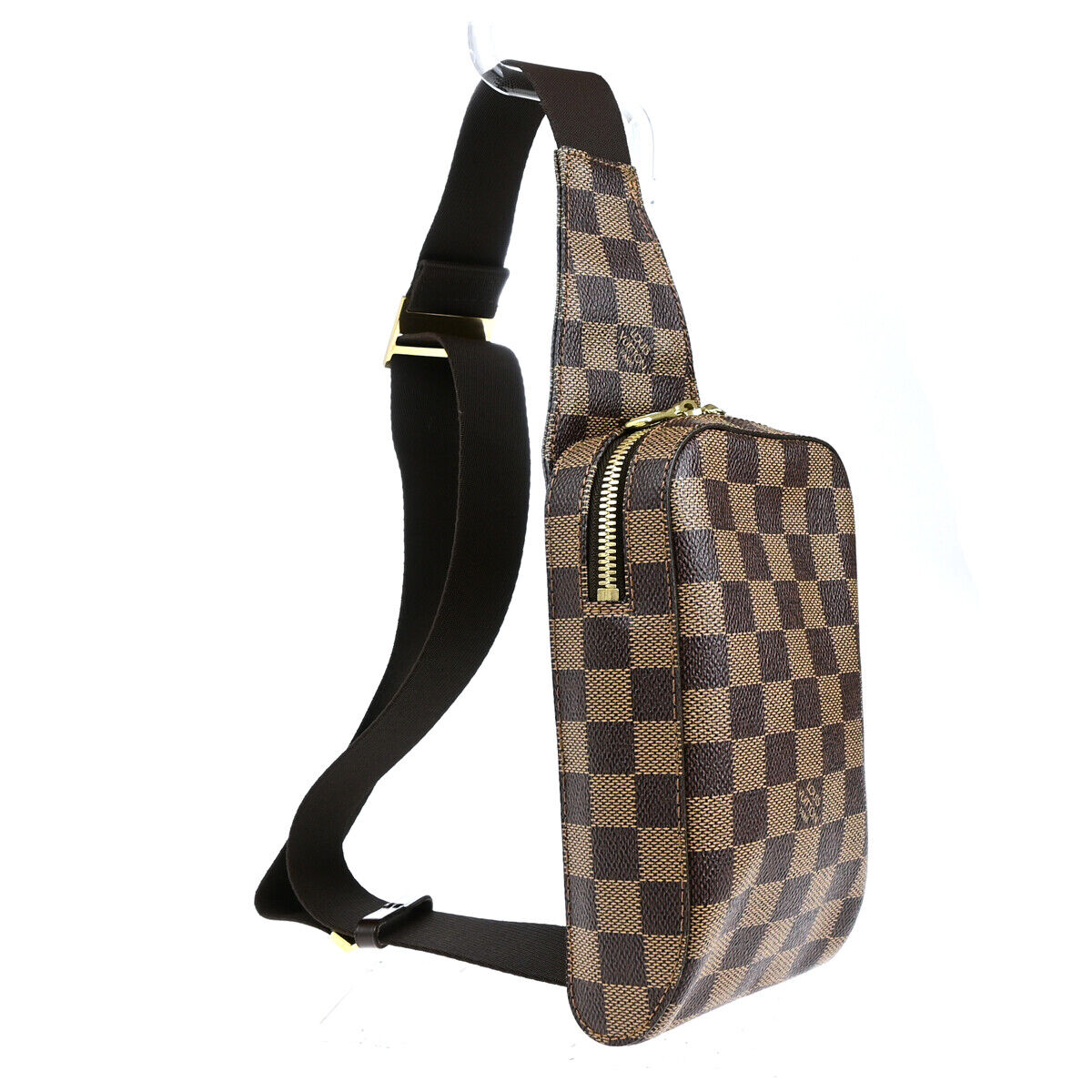 LOUIS VUITTON Geronimos Bum Body Bag Damier Ebene Leather Brown N51994 16YG630