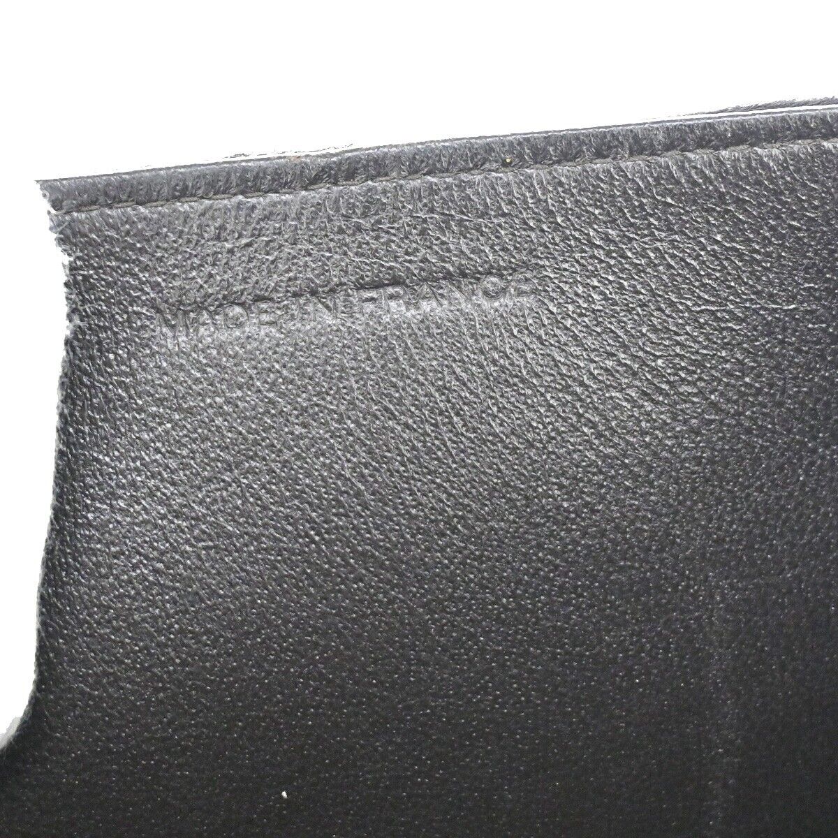 CHANEL 2.55 Zebra Chain Mini Hand Bag Fur Leather Black Gold France 629RH277