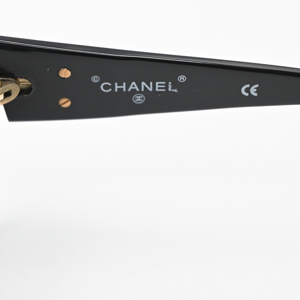 CHANEL CC Logo Sunglasses Eye Wear Metal Plastic Black Italy 04153 67RL635