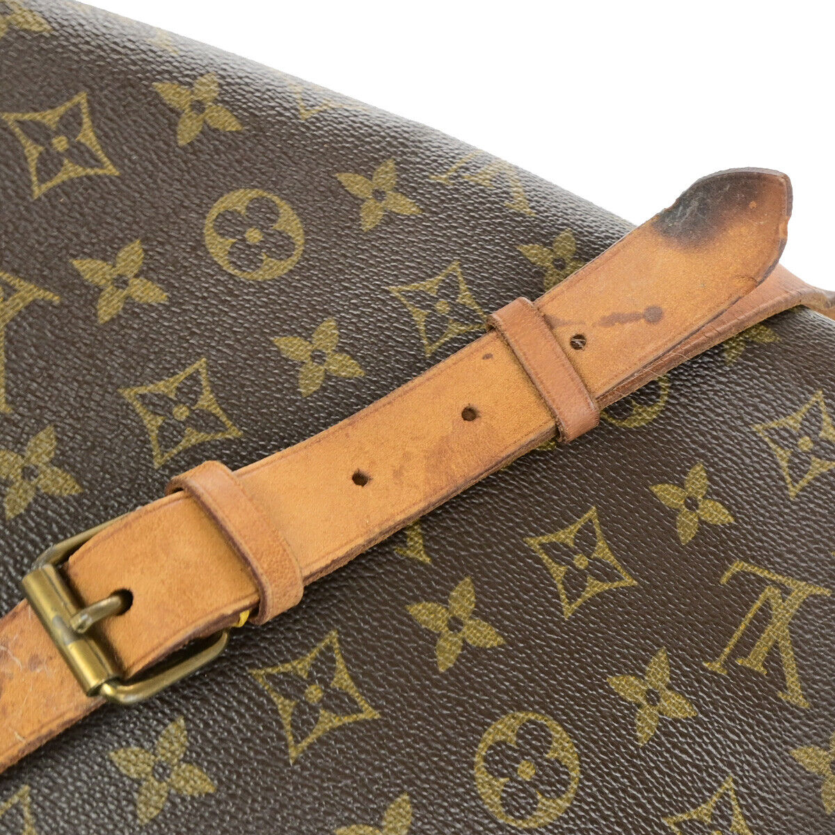 LOUIS VUITTON Cartouchiere MM Shoulder Bag Monogram Leather Brown M51253 68YF331