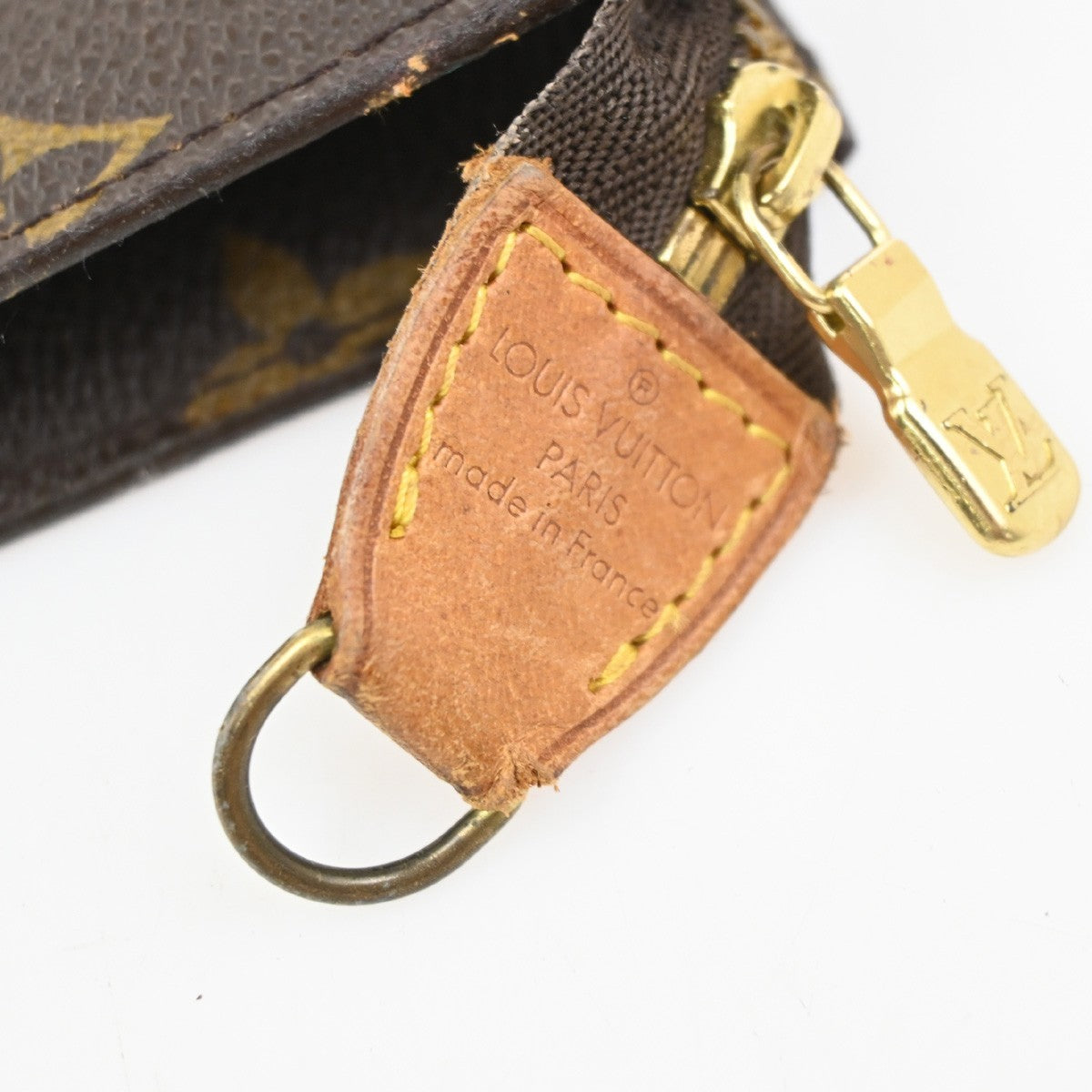 LOUIS VUITTON Logo BUCKET PM Pouch Clutch Bag Monogram Leather BN France 66KC744