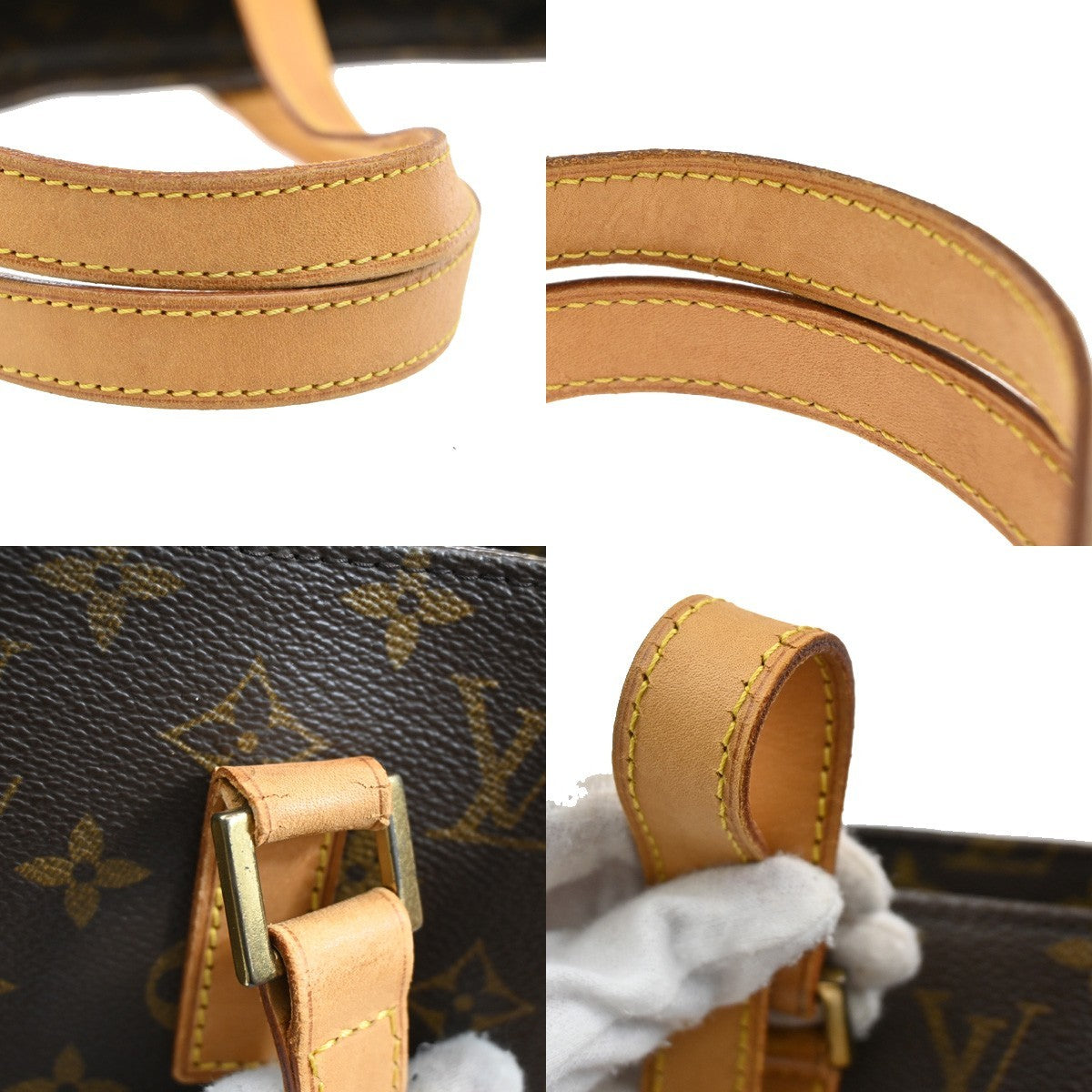 LOUIS VUITTON Logo Luco Shoulder Tote Bag Monogram Leather Brown M51155 73TA050