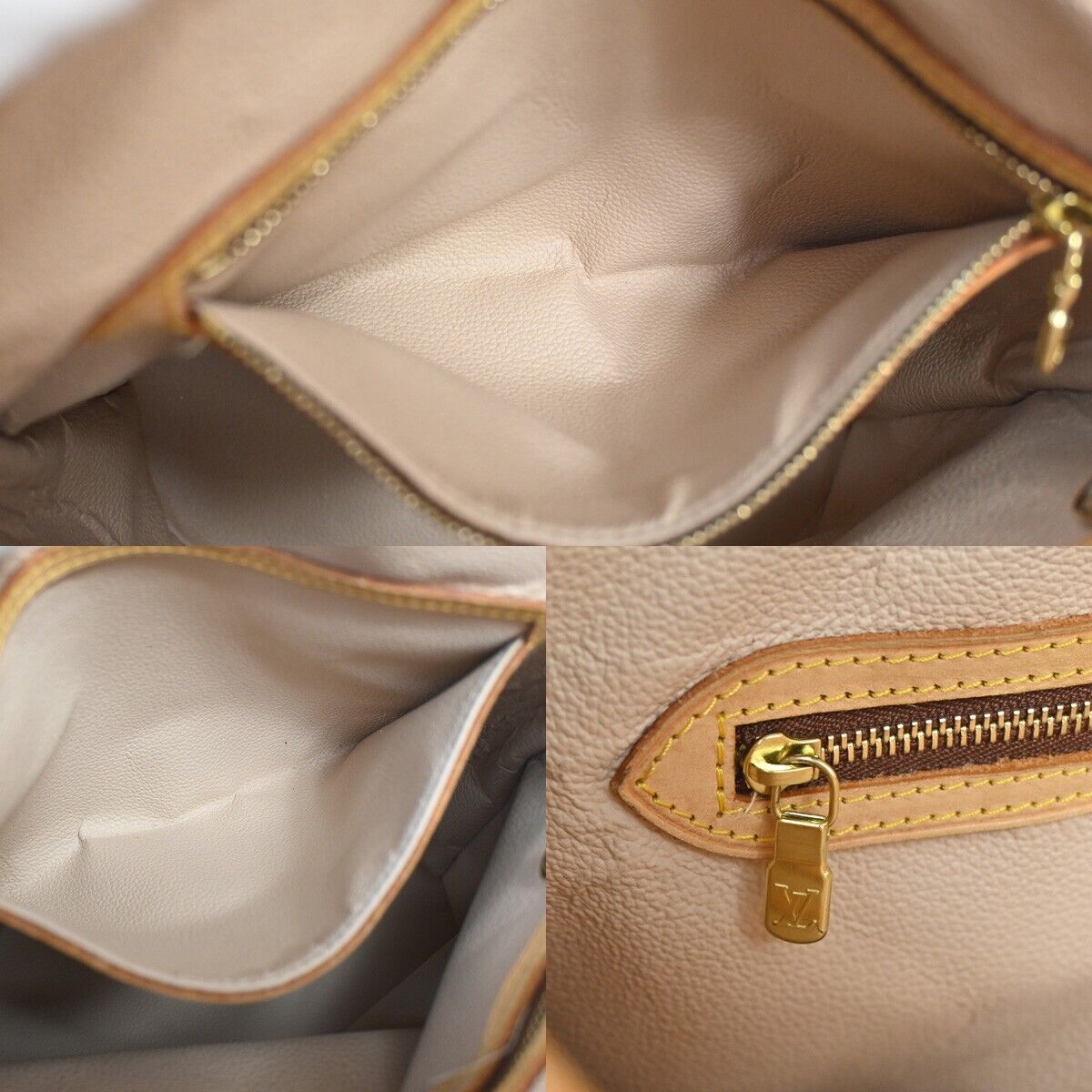 LOUIS VUITTON BUCKET PM Shoulder Tote Bag Monogram Leather Brown M42238 98SH015