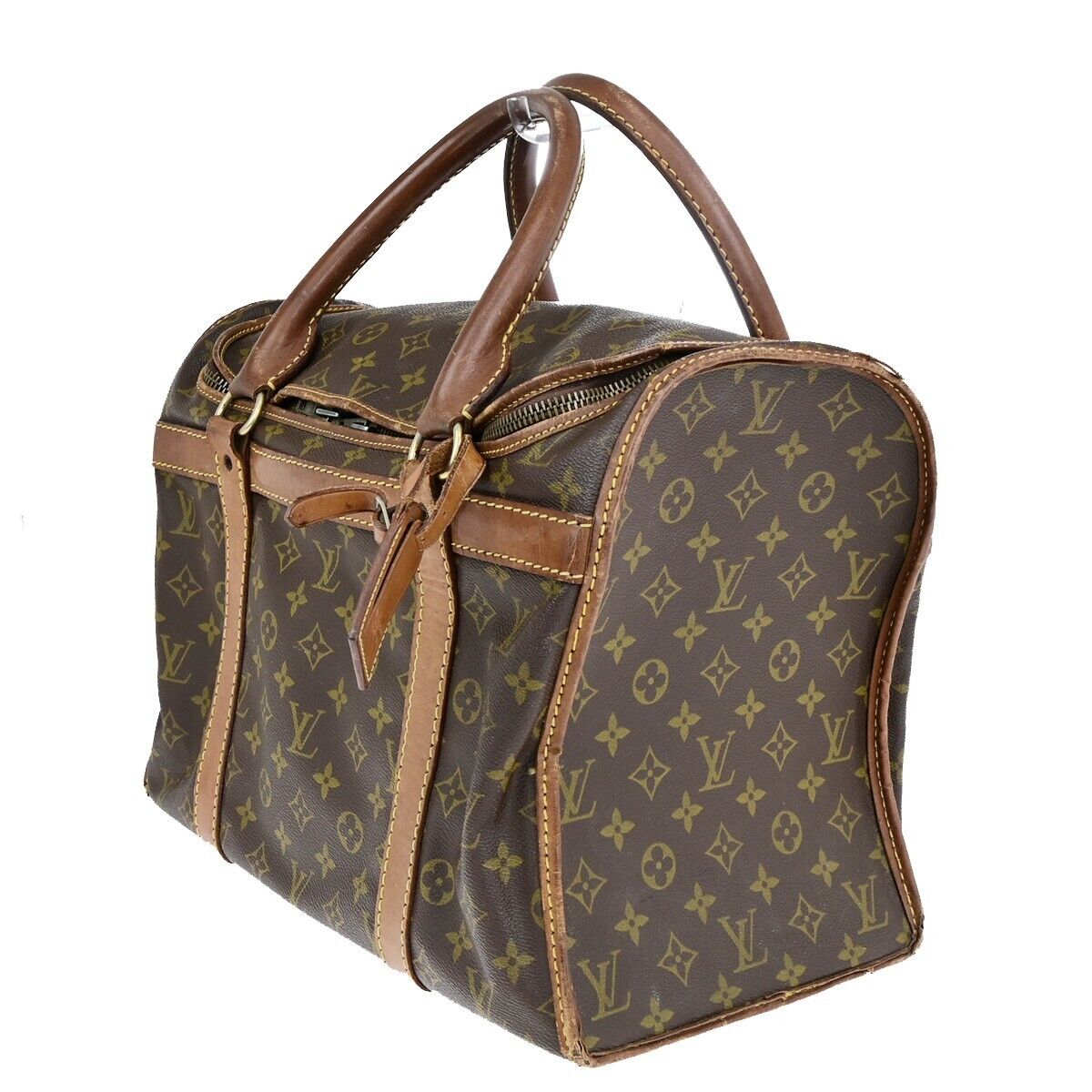 LOUIS VUITTON Sac Chasseur 40 Pet Carry Hand Bag Monogram Leather M41924 30ED099