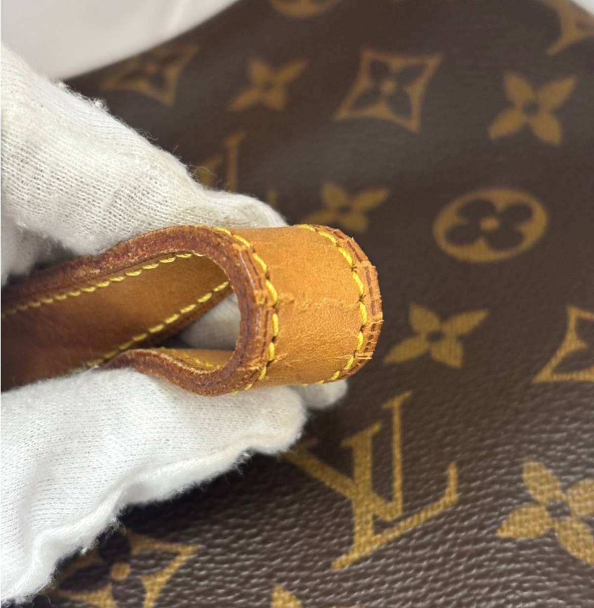 LOUIS VUITTON Cabas Mezzo Shoulder Bag Monogram Leather Brown M51151 83CA098