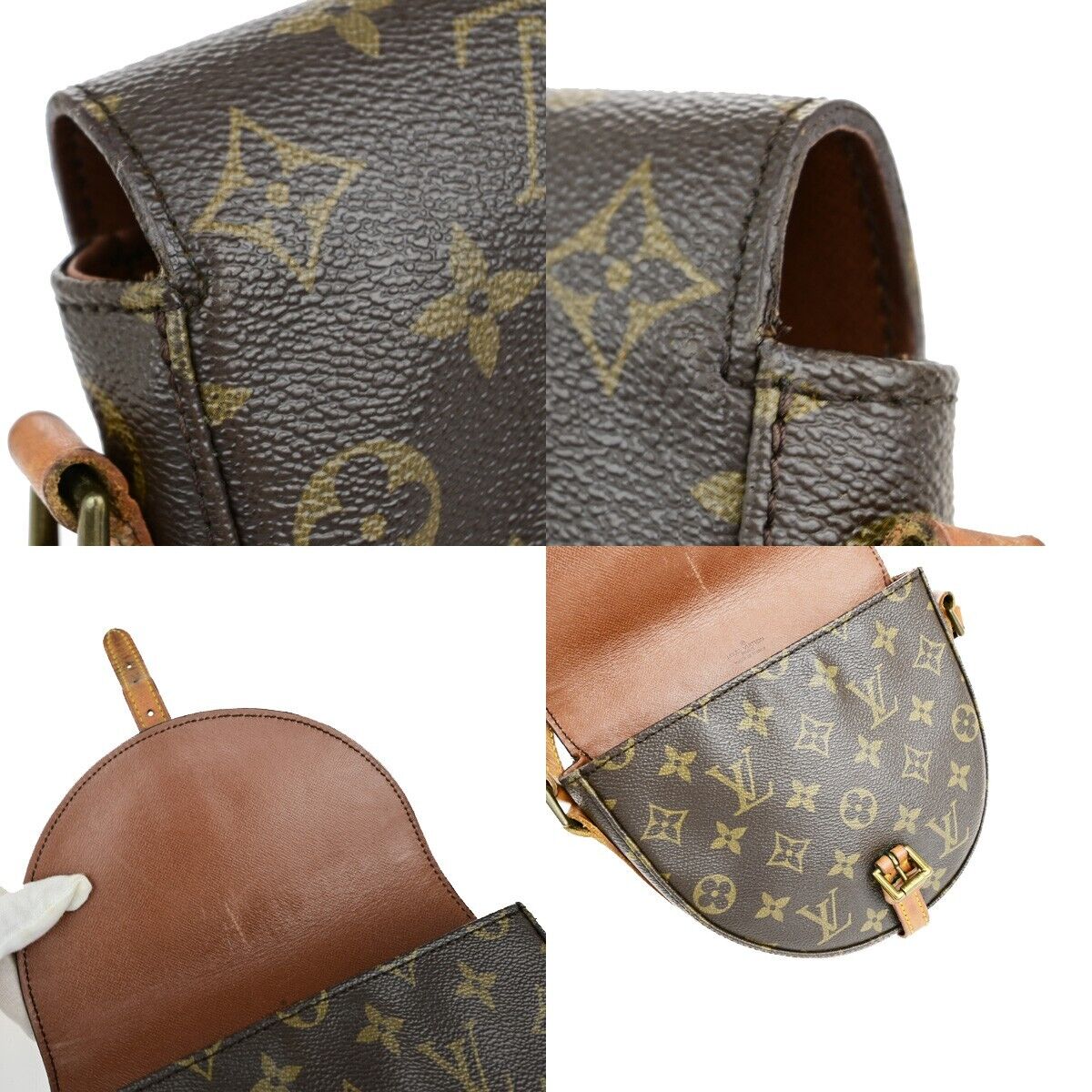 LOUIS VUITTON Chantilly PM Shoulder Bag Monogram Leather Brown M51234 80EC955