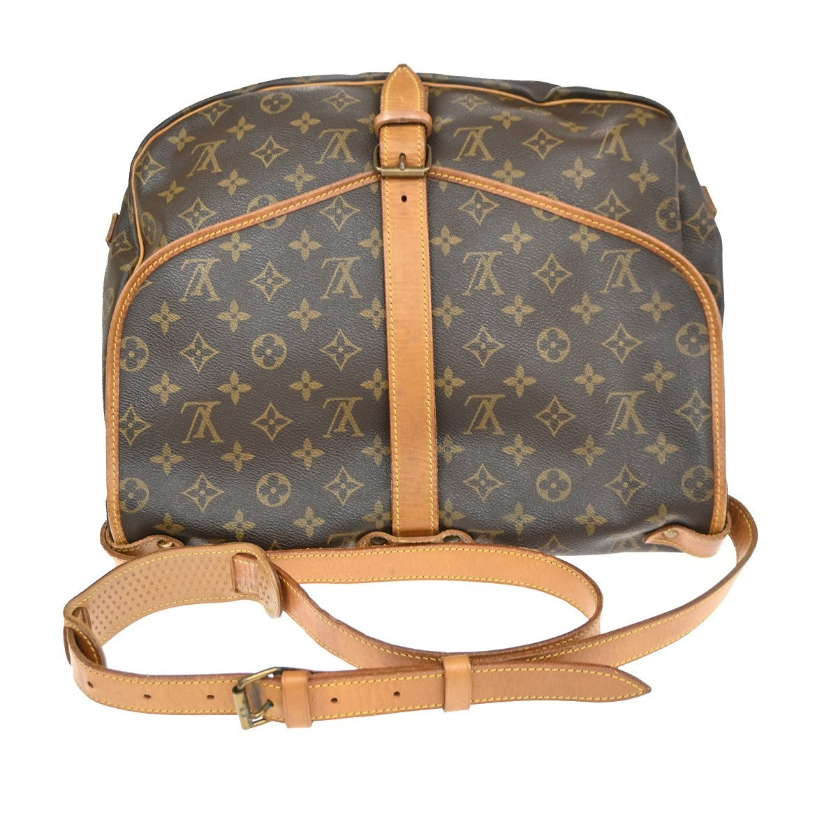 LOUIS VUITTON Saumur 35 Shoulder Bag Monogram Leather BN France M42254 70TA659